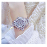 Fashion Bling Simulated Diamonds Gold Rose Gold Silver Original Elegant Ladies Watch With Bracelet Set - Ideal Gift - The Jewellery Supermarket