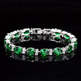 LOVELY Brilliant Light Blue AAA+ Cubic Zirconia Simulated Diamonds Fashion Tennis Bracelets - The Jewellery Supermarket