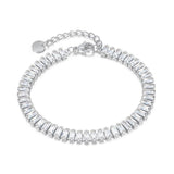 Exquisite Geometry AAA+ Cubic Zirconia Tennis Bracelets for Women - Crystal Fashion Bracelets - The Jewellery Supermarket