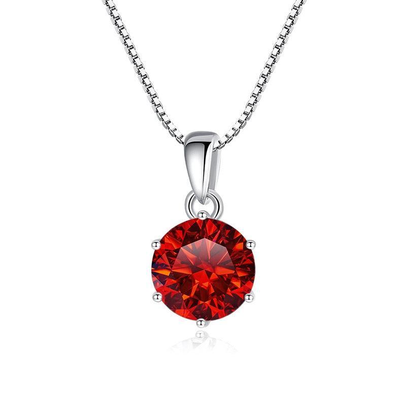 Choice 1 Carat Round Cut VVS Blue Green Colour Real High Quality Moissanite Diamonds Pendants - Fine Jewellery - The Jewellery Supermarket