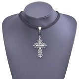 Amazing Gothic Religion Cross Cross Choker Aesthetic Design Pendant Necklaces For Women - Christian Jewellery - The Jewellery Supermarket