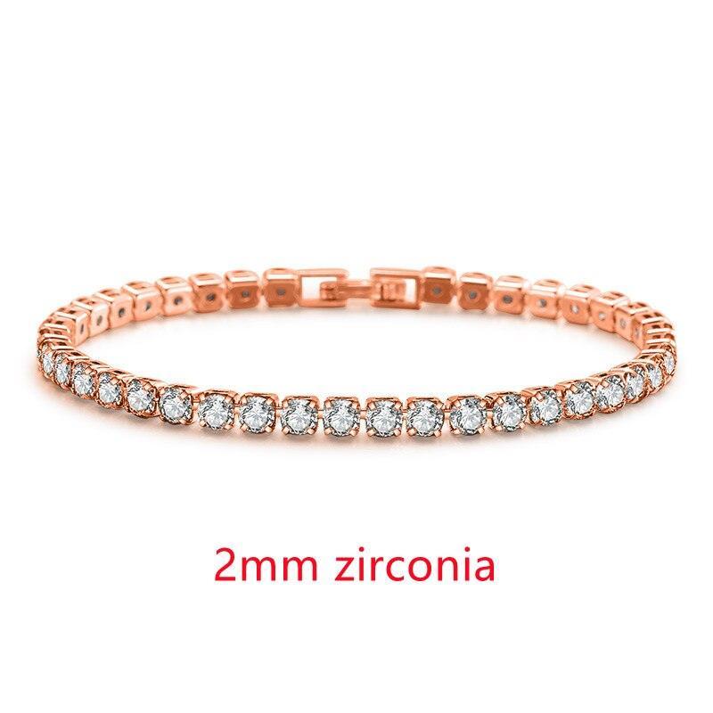 OUTSTANDING Round AAA+ Cubic Zirconia Simulated Diamonds Tennis Bracelets for Women - The Jewellery Supermarket
