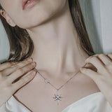 Minimalist 3mm High Quality Moissanite Diamonds Star and Moon Necklace -Birthday Gift - Fine Jewellery - The Jewellery Supermarket