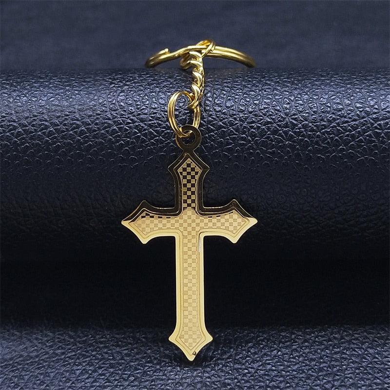 Marvellous Gold Color Chain Christian Cross Stainless Steel Necklace - Religious Jewellery - The Jewellery Supermarket
