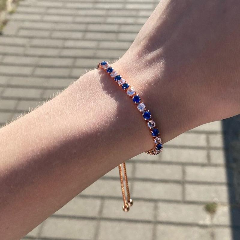 NEW Luxury Cute Multicolor Cubic Zirconia Crystals Charming Hand Made Tennis Bracelets For Women - The Jewellery Supermarket