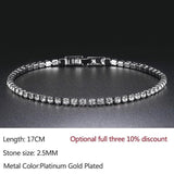 Luxury Shiny Round AAA+ Cubic Zirconia Diamond Tennis Gold Silver Colour Bracelets For Women - The Jewellery Supermarket