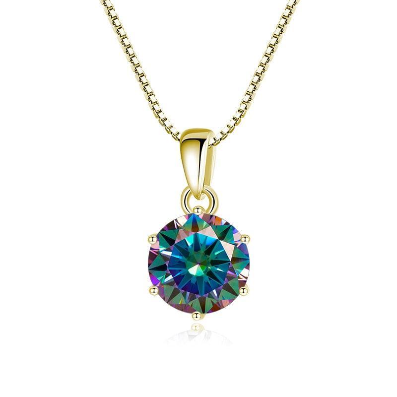 Admirable 1 CT Round cut VVS Real Top Quality Moissanite Diamonds Necklace For Women - Fine Jewellery - The Jewellery Supermarket