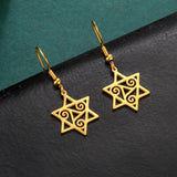 NEW Star of David Vintage Style Triple Spiral Drop Religious Earrings - The Jewellery Supermarket