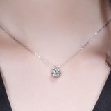 Sensational Classic Round Cut VVS 0.5/1/2 Carat High Quality Moissanite Diamonds Necklace- Fine Jewellery - The Jewellery Supermarket