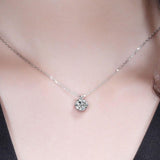 Fabulous Classic Round Cut Real 2 Carat VVS High Quality Moissanite Diamond Necklace - Fine Jewellery - The Jewellery Supermarket