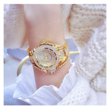 Fashion Bling Simulated Diamonds Gold Rose Gold Silver Original Elegant Ladies Watch With Bracelet Set - Ideal Gift - The Jewellery Supermarket