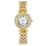 Best Selling Luxury Blig Fashion Brand Simulated Diamonds Steel Band Watch Bracelet Set - Ideal Gifts - The Jewellery Supermarket