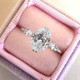 Dazzling Luxury Oval Pink AAA+ Cubic Zirconia Popular Rings - The Jewellery Supermarket