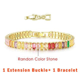 DAZZLING Luxury Zirconia Crystal Gold Color Fashion Jewelry Tennis Bracelet for Women - The Jewellery Supermarket