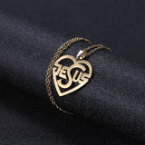 Charming Christian Jesus Heart Stainless Steel Pendant Necklace for Women - Religious Jewellery - The Jewellery Supermarket