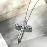 Marvelous 2.5, 3, 4mm Real High Quality Moissanite Diamonds Jesus Cross Pendant Necklace - Fine Jewellery - The Jewellery Supermarket