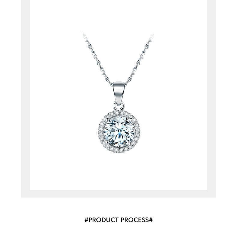 Luxury Women Silver Color Genuine AAA Level Zircon Diamonds Sterling Chain Necklace For Gift Jewelry - The Jewellery Supermarket