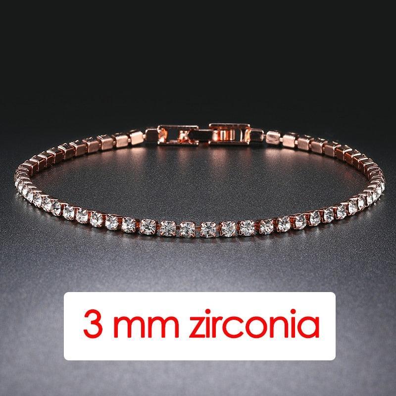 POPULAR - Trendy AAA+ Cubic Zirconia Silver Color Women's Tennis Bracelet - Hand Made jewellery - The Jewellery Supermarket