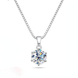 Choice 1 Carat Round Cut VVS Blue Green Colour Real High Quality Moissanite Diamonds Pendants - Fine Jewellery - The Jewellery Supermarket