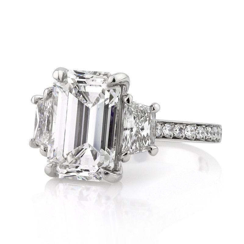 New Arrival Marvelous Luxury Rectangle Cut AAA+ Quality CZ Diamonds Engagement Ring - The Jewellery Supermarket