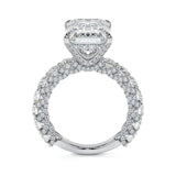 New Luxury Princess Cut Silver Color AAA+ CZ Diamonds Designer Engagement Ring - The Jewellery Supermarket