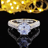New Luxury Halo Round Cut Lovely AAA+ Quality CZ Diamonds Designer Engagement Ring - The Jewellery Supermarket