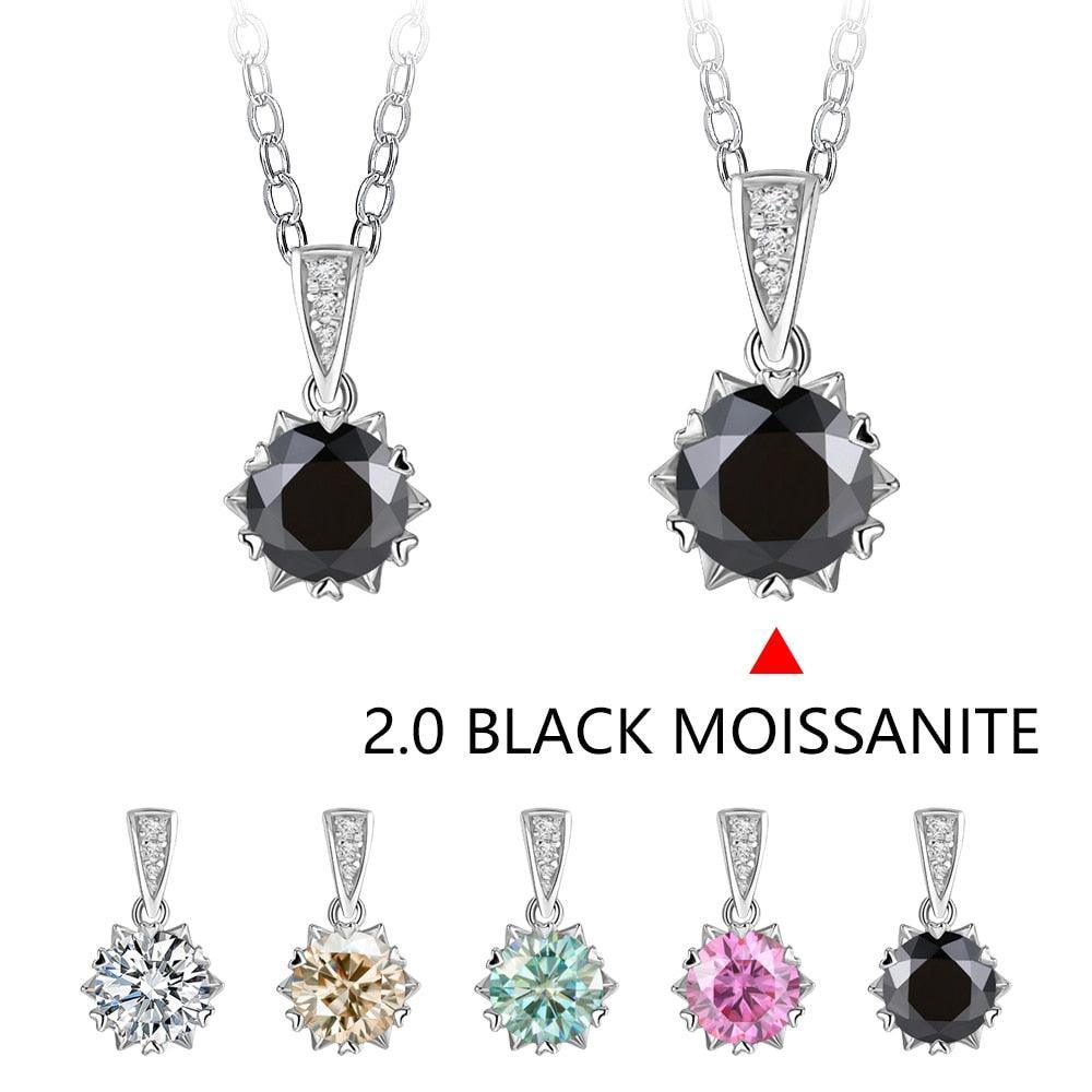 1 Carat Round Brilliant Cut D Color High Quality Moissanite Diamonds Necklace - Luxury Gemstone Necklace - The Jewellery Supermarket