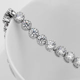 Luxury Women Round AAA+ CZ Diamonds Silver Color Tennis Bracelet - The Jewellery Supermarket