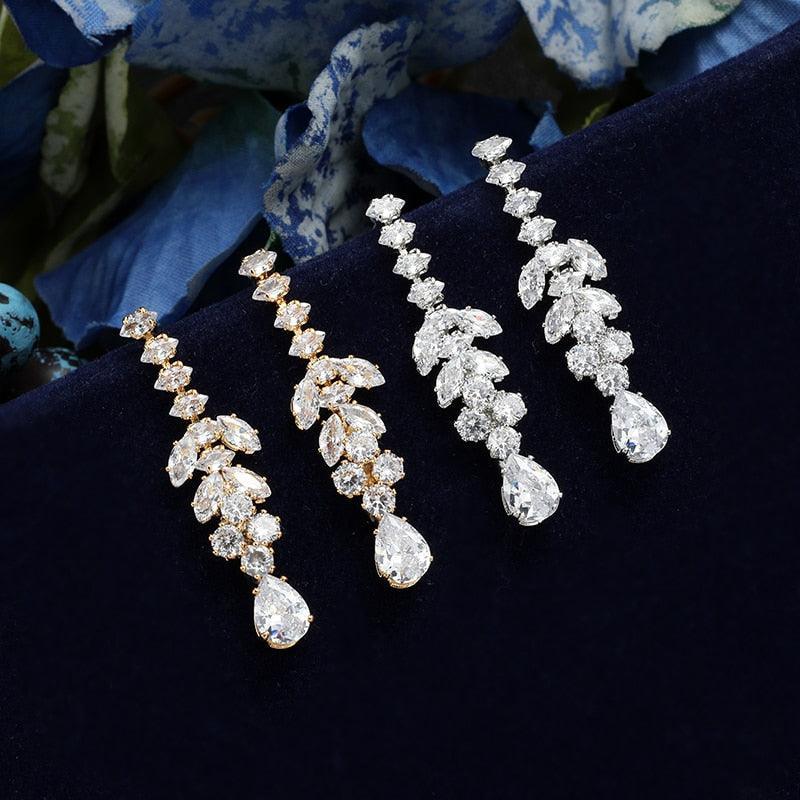 NEW ARRIVAL - Attractive Luxury AAA+ Cubic Zirconia Diamonds Jewellery Set - The Jewellery Supermarket
