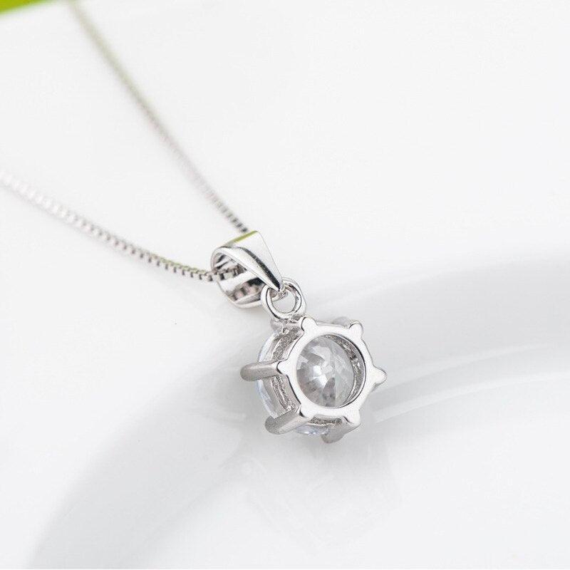 Admirable 1 CT Round cut VVS Real Top Quality Moissanite Diamonds Necklace For Women - Fine Jewellery - The Jewellery Supermarket