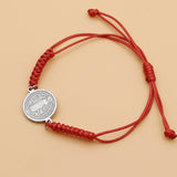 Catholic Religious Belief St. Benedict Cross Stainless Steel Bracelets Chinese Knot Bracelets for Men Women - The Jewellery Supermarket