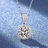 Sensational Classic Round Cut 2CT 8MM High Quality Moissanite Diamonds Necklace - Luxury Jewellery - The Jewellery Supermarket