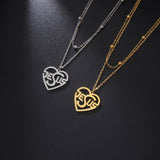 Charming Christian Jesus Heart Stainless Steel Pendant Necklace for Women - Religious Jewellery - The Jewellery Supermarket