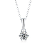 Sensational Classic Round Cut VVS 0.5/1/2 Carat High Quality Moissanite Diamonds Necklace- Fine Jewellery - The Jewellery Supermarket