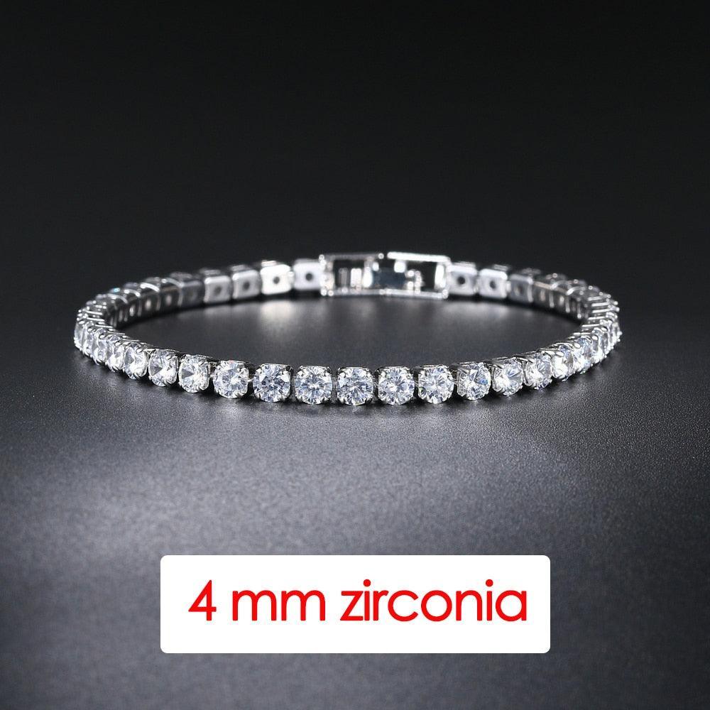 POPULAR - Trendy AAA+ Cubic Zirconia Silver Color Women's Tennis Bracelet - Hand Made jewellery - The Jewellery Supermarket