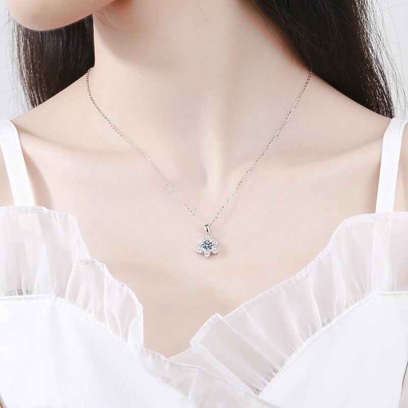 1 Carat VVS D Color High Quality Moissanite Diamonds Snowflake Star of David Design Pendant - Fine Jewellery - The Jewellery Supermarket