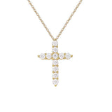 Marvelous 2.5, 3, 4mm Real High Quality Moissanite Diamonds Jesus Cross Pendant Necklace - Fine Jewellery - The Jewellery Supermarket