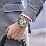 NEW - Luxury Men Mechanical Forsaking Automatic Tourbillon Skeleton Watch - The Jewellery Supermarket