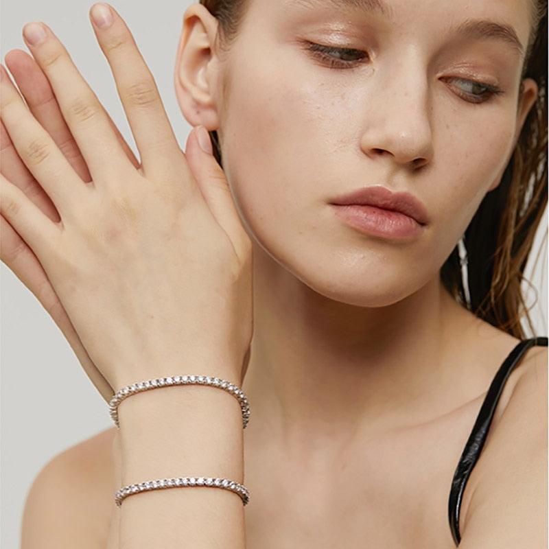 AMAZING Shiny AAA+ Cubic Zirconia Simulated Diamonds Chain Crystal Women's Dazzling Tennis Bracelets - The Jewellery Supermarket