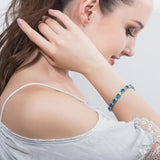 LOVELY Brilliant Light Blue AAA+ Cubic Zirconia Simulated Diamonds Fashion Tennis Bracelets - The Jewellery Supermarket