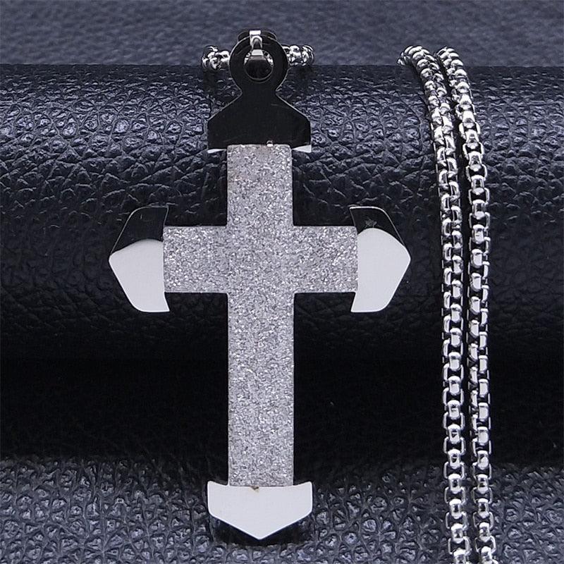 Marvellous Gold Color Chain Christian Cross Stainless Steel Necklace - Religious Jewellery - The Jewellery Supermarket