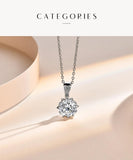 1 Carat Round Brilliant Cut D Color High Quality Moissanite Diamonds Necklace - Luxury Gemstone Necklace - The Jewellery Supermarket