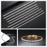 POPULAR - Trendy AAA+ Cubic Zirconia Silver Color Women's Tennis Bracelet - Hand Made jewellery - The Jewellery Supermarket