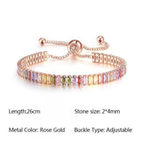 NEW Luxury Cute Multicolor Cubic Zirconia Crystals Charming Hand Made Tennis Bracelets For Women - The Jewellery Supermarket
