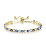 CHARMING Adjustable Colorful Birthstone AAA CZ Crystals MUlticolour Tennis Bracelets for Women - The Jewellery Supermarket
