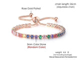 NEW Luxury Cute Multicolor Cubic Zirconia Crystals Charming Hand Made Tennis Bracelets For Women - The Jewellery Supermarket