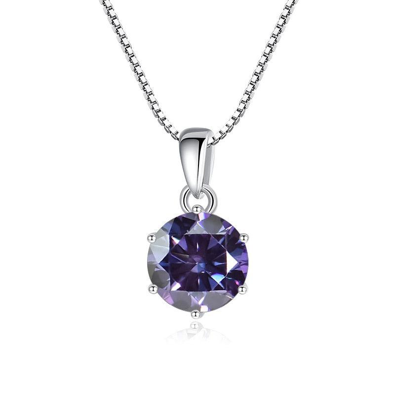 Admirable 1 CT Round cut VVS Real Top Quality Moissanite Diamonds Necklace For Women - Fine Jewellery - The Jewellery Supermarket