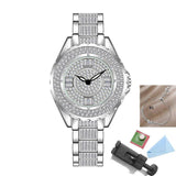 Fashion Bling Simulated Diamonds Gold Rose Gold Silver Original Elegant Ladies Watch With Bracelet Set - Ideal Gift - The Jewellery Supermarket
