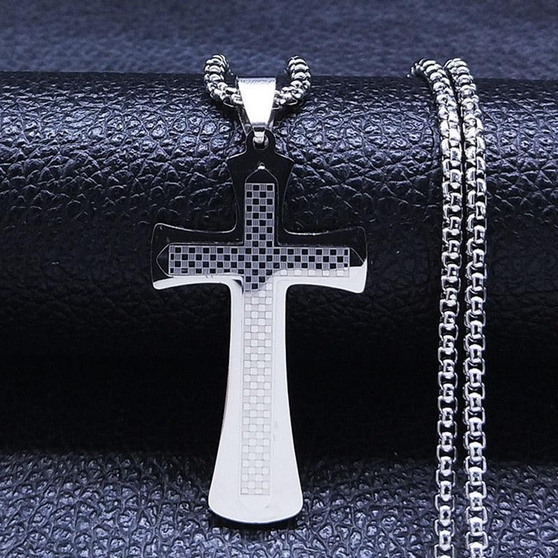 Marvellous Gold Color Chain Christian Cross Stainless Steel Necklace - Religious Jewellery - The Jewellery Supermarket