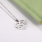 Charming Christian Jesus Heart Stainless Steel Pendant Necklace for Women - Religious Jewellery - The Jewellery Supermarket